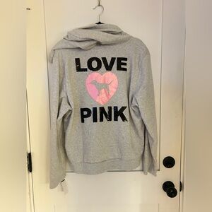 💕 VS PINK Rare Original Y2K Bling Zip Up Hoodie 💕